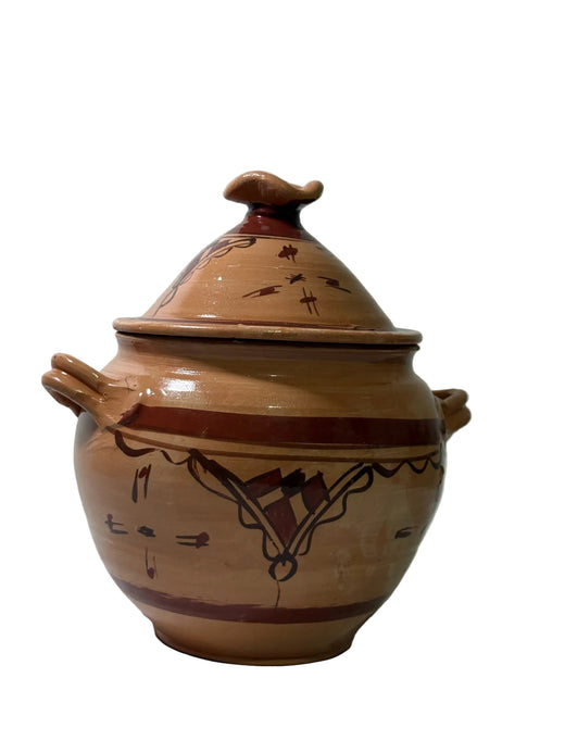 Soupière artisanale kabyle en terre cuite Collection Taqbaylit