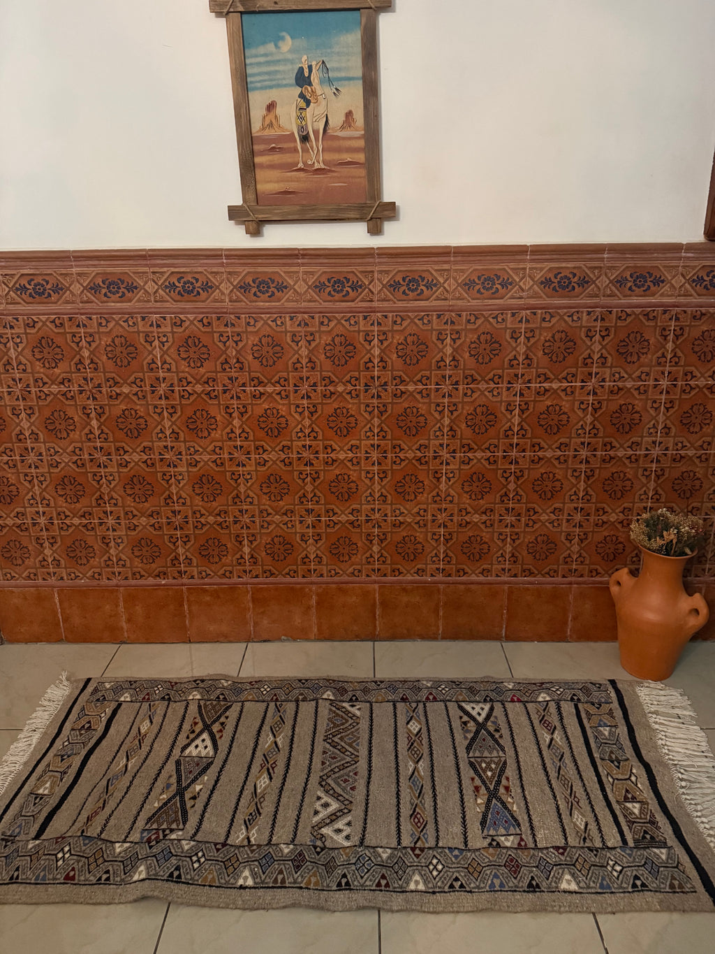 Tapis berbère du Sahara Pièce unique faite main
