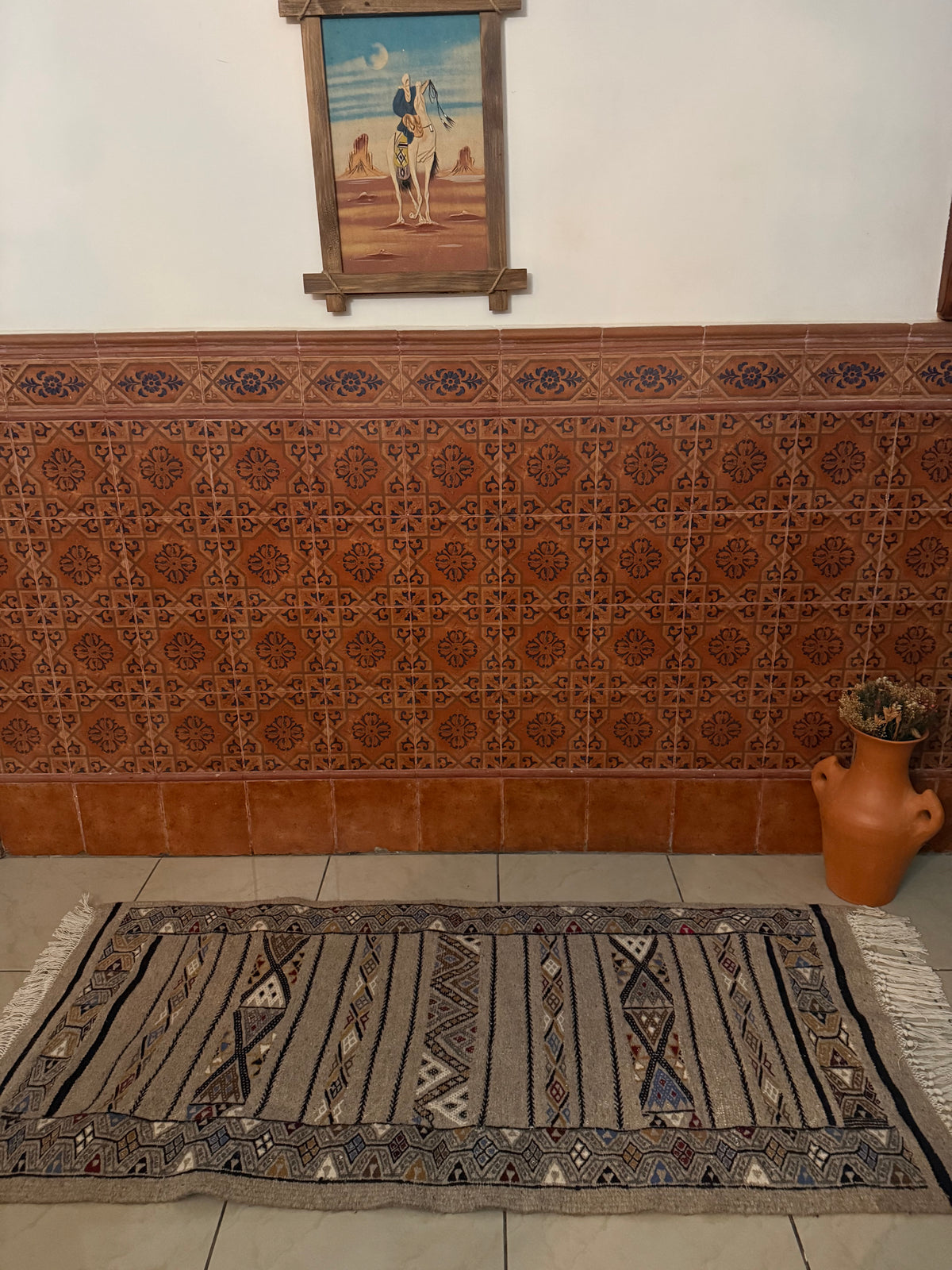 Tapis berbère du Sahara Pièce unique faite main