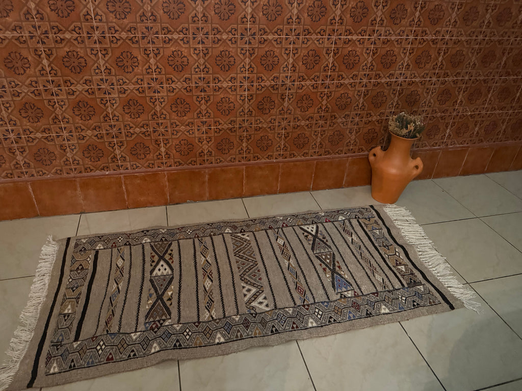 Tapis berbère du Sahara Pièce unique faite main