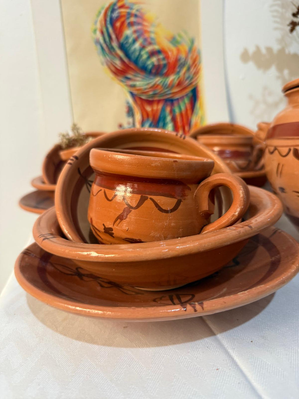 Handcrafted 27-piece dinnerware set — Taqbaylit