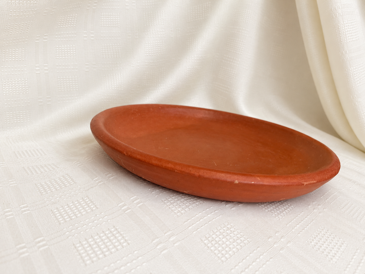 Tajine à pain et crêpière lisse en terre cuite NEJMA – vue 2